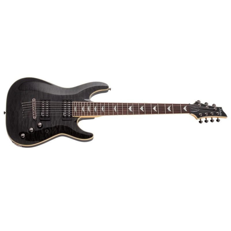 Schecter Omen Extreme 7 Electric Guitar - See Thru Black