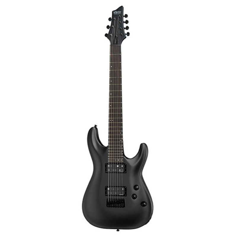 Schecter Stealth C-7 Electric Guitar - Satin Black