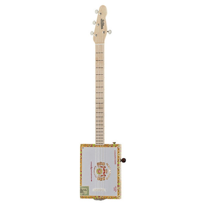 St.Blues Cigar Box 4-String Standard Left Handed Electric Guitar - Marcanudo Crystal Cafe