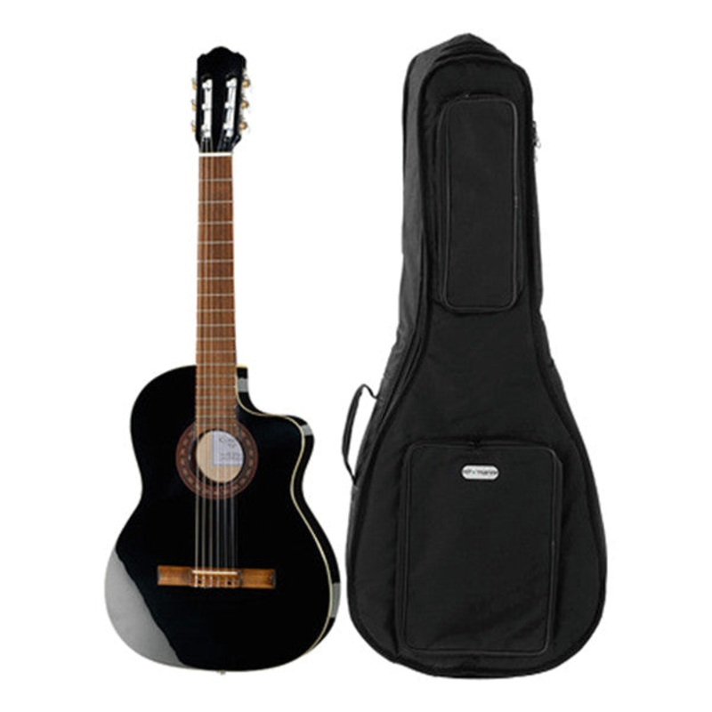 Thomann Classic-CE 4/4 Classical Guitar Bundle - Black High Gloss