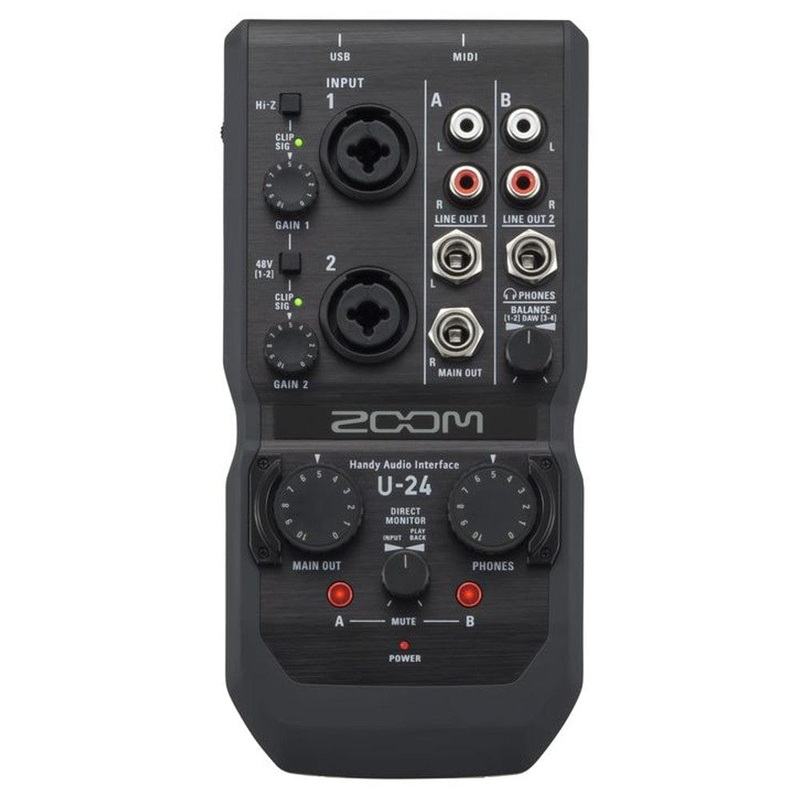 Zoom U-24 Handy Audio Interface - Black