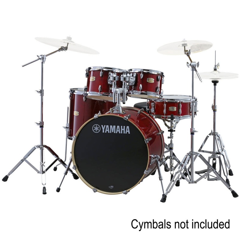 Yamaha Stage Custom Birch 5 Piece Drum Set in Cranberry Red w/HW780 Hardware Pack - SBX2F57CR