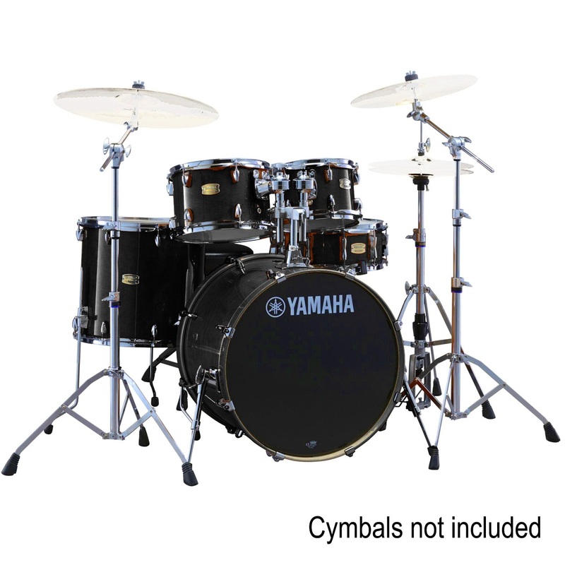Yamaha Stage Custom Birch 5 Piece Drum Set in Raven Black w/HW780 Hardware Pack - SBX2F57RB