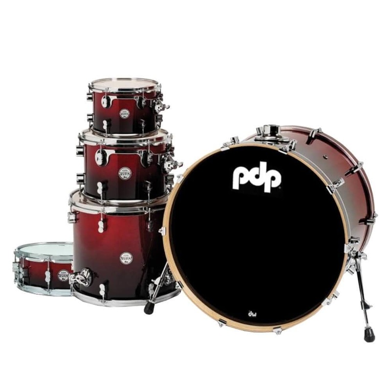Dw Drum Workshop PDCB2015CB PDP 5-Piece Concept Birch Acoustic Drum Set- Cherry to Black Fade