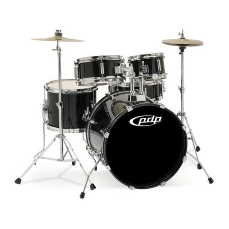 Dw Drum Workshop PDJR18KTCB PDP 5-Piece Player Junior Acoustic Drum Set- Piano Black