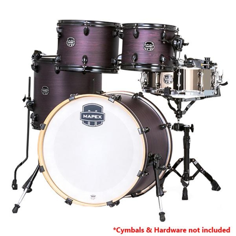Mapex AR504S Armory Series 5 Pcs Black Plated Fusion Shell Pack - Purple Haze
