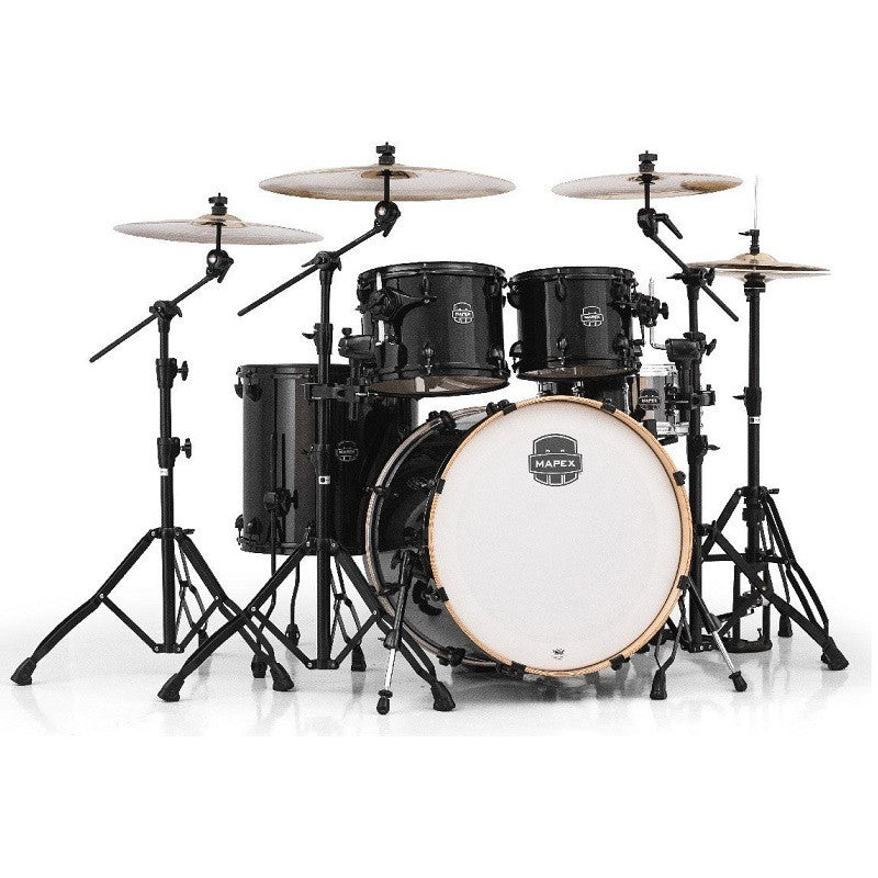 Mapex AR529SBTB Acoustic Drum Hybrid Set - 5-Piece Armory Series, Transparent Black