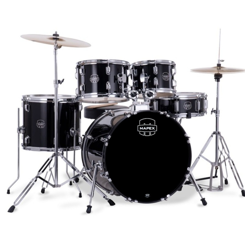 Mapex CM5044FTC Jazz Comet 5 Piece Acoustic Drum Set with Hardware Throne & Cymbals