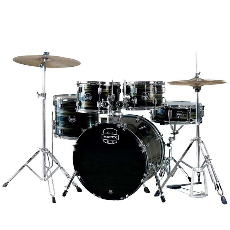 Mapex CM5295FTCFJ Comet 5 Piece Hybrid Acoustic Drum Kit with Hardware Throne & Cymbals