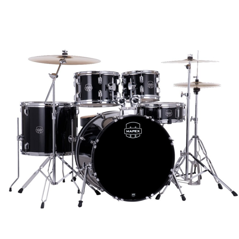 Mapex Comet 5 Piece Hybrid Acoustic Drum Set with Hardware Throne & Cymbals