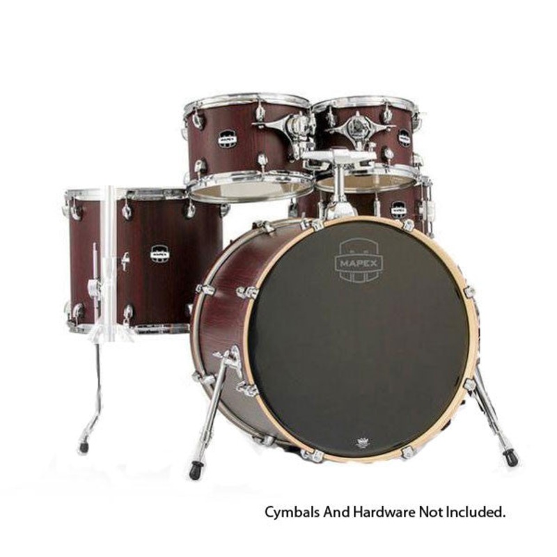 Mapex MA529SFRW Mars Series 5 Piece Acoustic Drum set Shell Pack - Bloodwood Finish